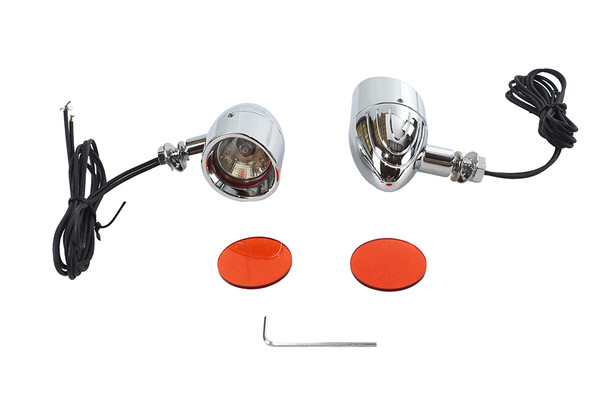 V-Twin - 33-0436 - Bullet Grooved Type Marker Lamp Set