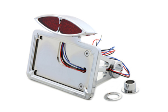 V-Twin - 33-0457 - Chrome Katz Eyez LED Tail Lamp Kit Horizontal Type