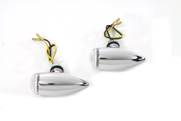 V-Twin - 33-0476 - Mini LED Bullet Clear Lens Marker Lamp Set