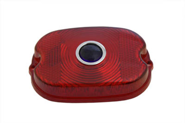 V-Twin - 33-0519 - Tail Lamp Blue Dot Red Plastic Lens