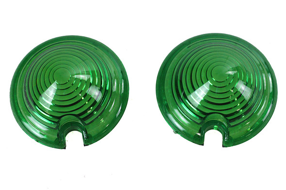 V-Twin - 33-0572 - Bullet Style Marker Lamp Green Lens Set