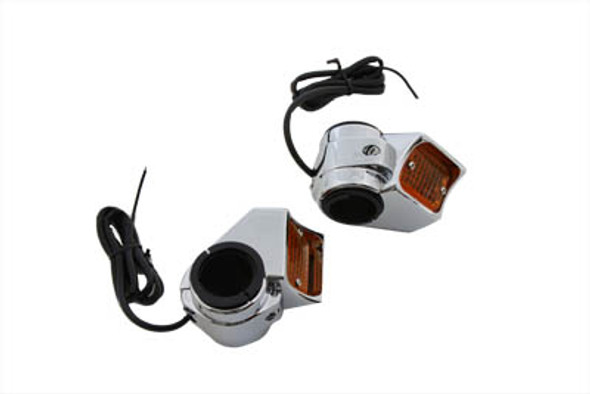 V-Twin - 33-0581 - Chrome Marker Lamp Kit Single Filament