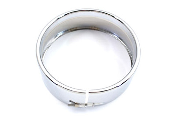 V-Twin - 33-0607 - 5-3/4 inch Outer Headlamp Chrome Frenched Trim Ring