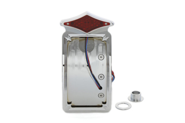 V-Twin - 33-0631 - Diamond LED Tail Lamp Assembly Vertical Curved Style