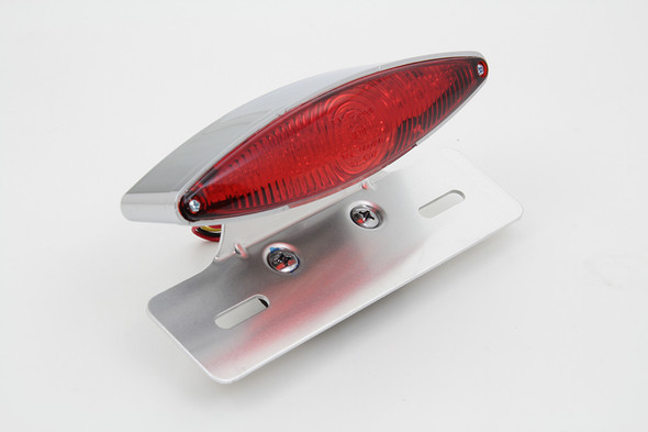 V-Twin - 33-0651 - Chrome Snake Eye Fender Mount LED Tail Lamp Kit