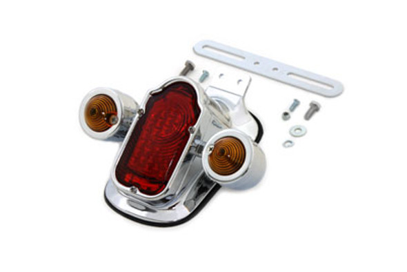 V-Twin - 33-0663 - Tail Lamp Assembly Tombstone Style with Bullet Lamp