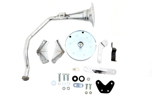 V-Twin - 33-0698 - Trumpet Style 6 Volt Chrome Horn Kit