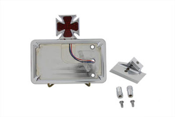 V-Twin - 33-0769 - Chrome Horizontal LED Tail Lamp Kit Maltese Style