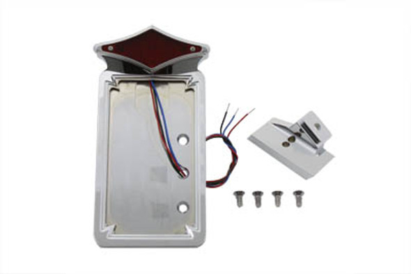V-Twin - 33-0773 - Chrome Vertical LED Tail Lamp Kit Diamond Style