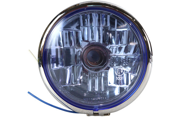 V-Twin - 33-0777 - 5-3/4 inch Round Headlamp Bates Style