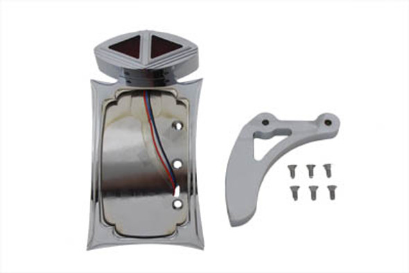 V-Twin - 33-0795 - Chrome Curved Tail Lamp Kit Spike Type