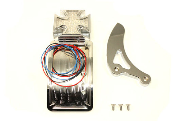 V-Twin - 33-0803 - Chrome Curved Tail Lamp Kit Maltese Type