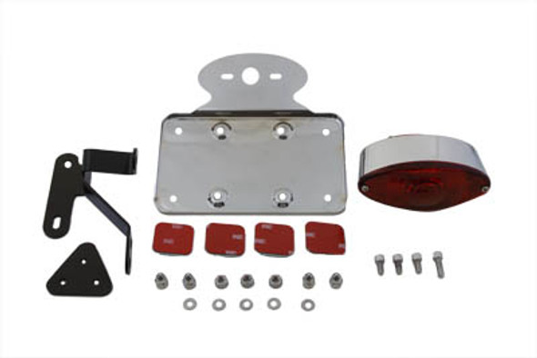V-Twin - 33-0852 - Chrome Cateye Tail Lamp Kit Horizontal Mount