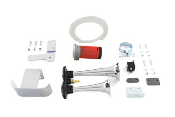 V-Twin - 33-0922 - Chrome Universal Air Horn Kit