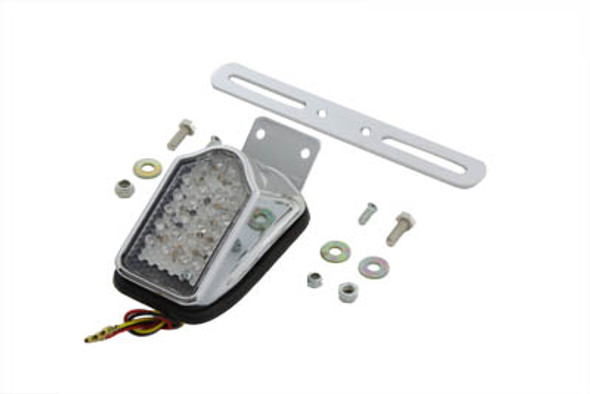 V-Twin - 33-1002 - Chrome Mini Tombstone Tail Lamp with Bracket