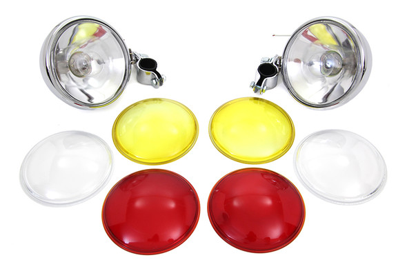 V-Twin - 33-1041 - Chrome Spotlamp Set
