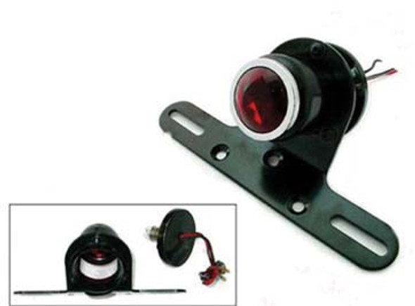V-Twin - 33-1062 - Black 1-1/2 inch Round Tail Lamp