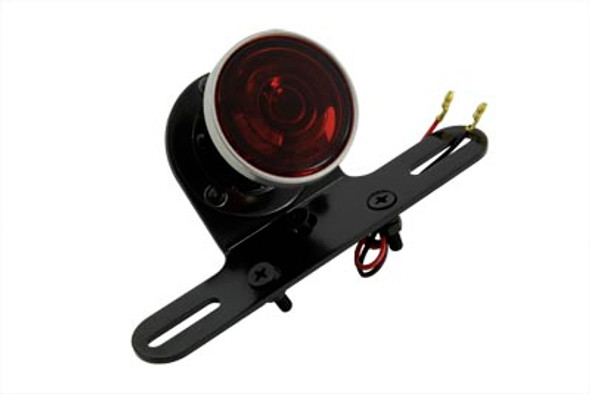 V-Twin - 33-1063 - Black 2 inch Round Tail Lamp