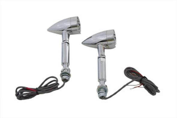 V-Twin - 33-1073 - Turn Signal Set Bullet Red with Long Stud
