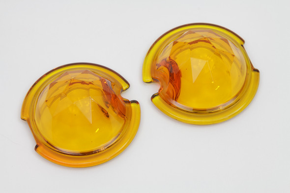 V-Twin - 33-1139 - Tail Lamp Lens Set Faceted Amber