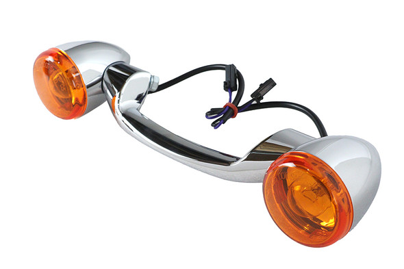 V-Twin - 33-1175 - Chrome Revox Turn Signal Bar with Lamps