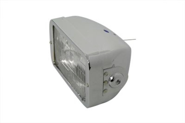 V-Twin - 33-1211 - 4-1/2 inch Headlamp Rectangular Caddy Type Chrome