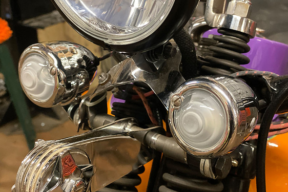 V-Twin - 33-1226 - Replica Marker Lamp Lens Glass Bullet Style White