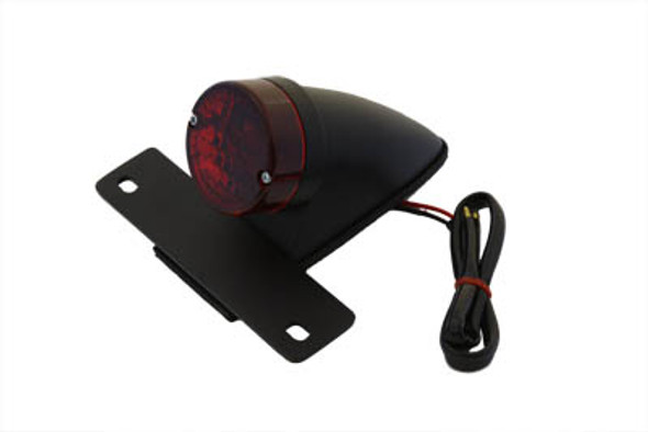 V-Twin - 33-1290 - Black P-K Sport Tail Lamp with Red Lens