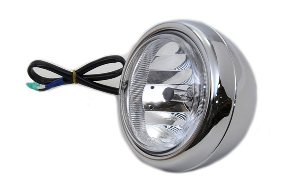 V-Twin - 33-1302 - Diamond Cut H-3 Spotlamp with Clear Lens