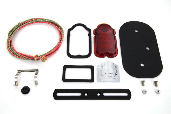 V-Twin - 33-1315 - Tombstone Tail Lamp Parts Kit - Fits 1950-1954 Harley-Davidson FL