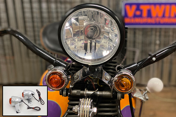 V-Twin - 33-1417 - Replica Guide Signal Lamp Set Rear