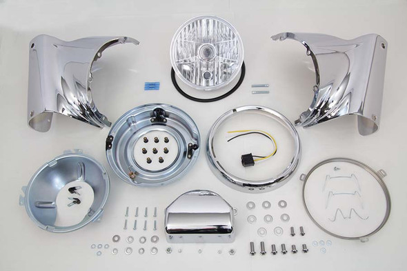 V-Twin - 33-1428 - Headlamp Cowl Kit Chrome