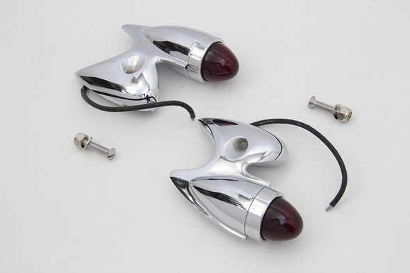 V-Twin - 33-1429 - Gunner Style Marker Lamp Set - Fits 1941-1957 Harley-Davidson FL