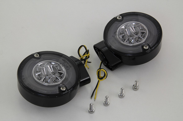 V-Twin - 33-1446 - Black LED Turn Signal Set Rear