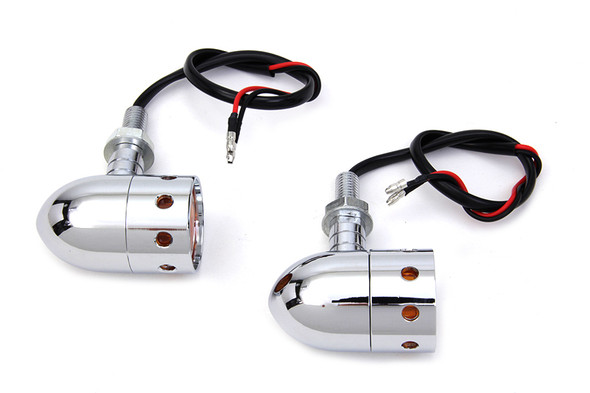 V-Twin - 33-1533 - Chrome Bullet Marker Lamp Set
