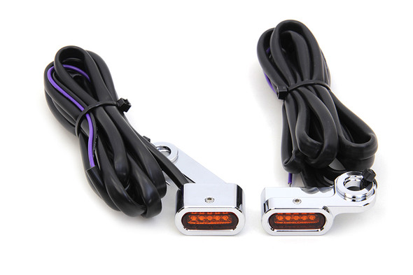 V-Twin - 33-1563 - Chrome LED Turn Signal Set