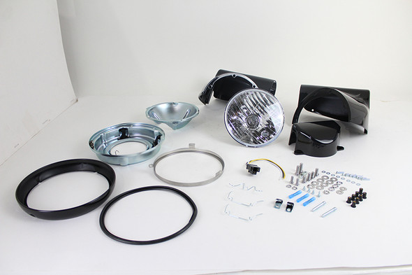 V-Twin - 33-1568 - Headlamp Cowl Kit Black