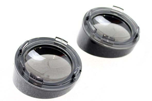 V-Twin - 33-1569 - Deuce Style Turn Signal Visor Set Smoke