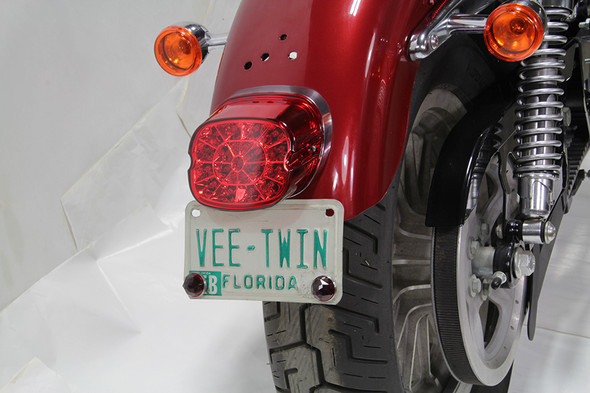 V-Twin - 33-1604 - Lay Down Tail Lamp Assembly Red LED