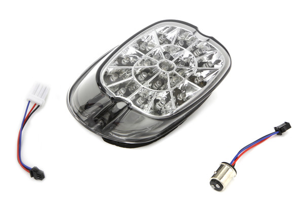 V-Twin - 33-1606 - Lay Down Tail Lamp Assembly Smoked LED