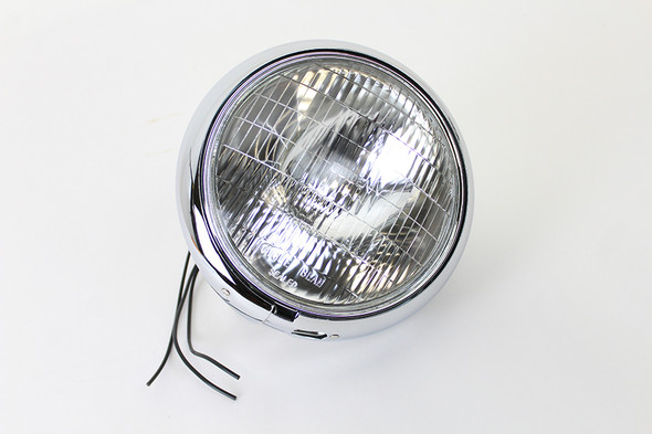 V-Twin - 33-1620 - 7 inch Round Headlamp 6 Volt - Fits 1949-1984 Harley-Davidson FLH