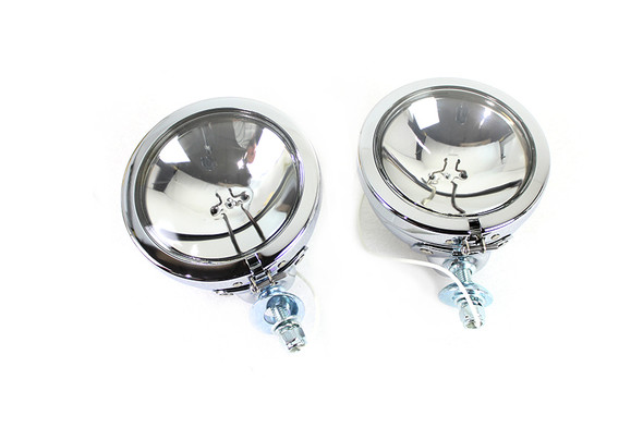 V-Twin - 33-1680 - 4-1/2 inch Spotlamp Set with 12 Volt Bulb