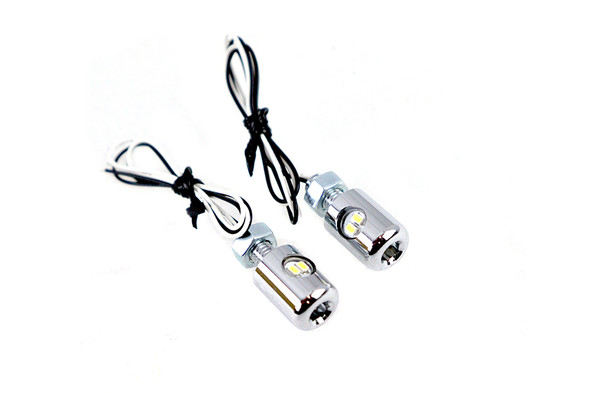 V-Twin - 33-1685 - Chrome Hagler License Plate Bolt Set with LED