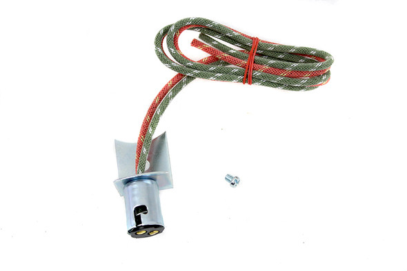 V-Twin - 33-1694 - Tombstone Tail Lamp Socket and Bracket - Fits 1947-1954 Harley-Davidson FL