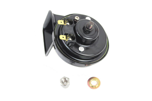V-Twin - 33-1701 - Black Cow Bell Horn - Fits 1990-2019 Harley-Davidson FLT