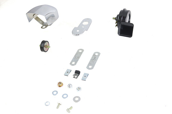 V-Twin - 33-1726 - Softail Horn Kit with Chrome Cover - Fits 1984-1999 Harley-Davidson FXST, FLST