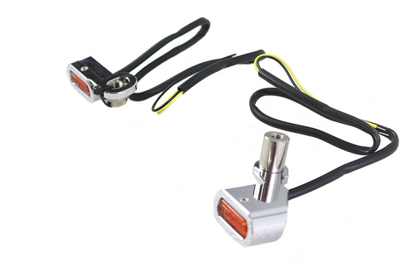 V-Twin - 33-1728 - Chrome LED Turn Signal Set