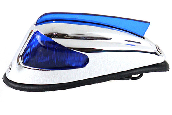V-Twin - 33-1731 - Replica Front Fender Lamp with Blue Lens