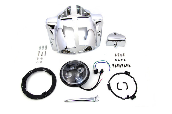 V-Twin - 33-1751 - Headlamp Cowl Assembly Chrome - Fits 1986-2013 Harley-Davidson FLT