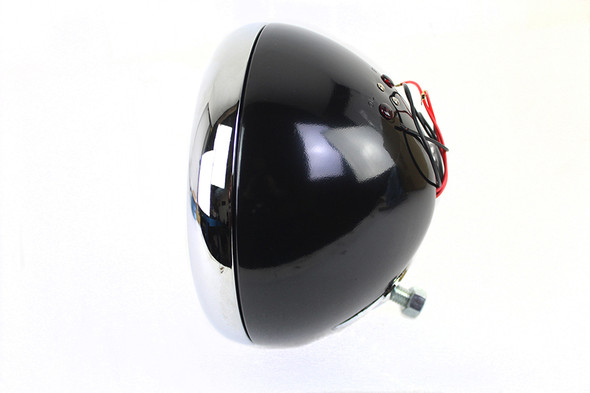 V-Twin - 33-1768 - 7 inch 6 Volt LED Headlamp Black
